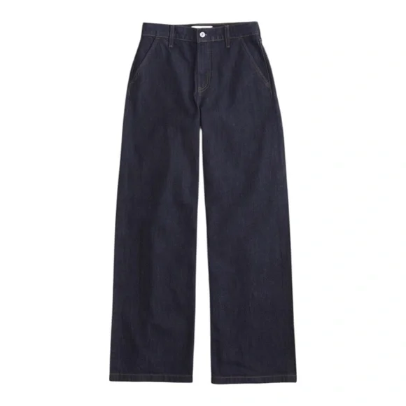 Abercrombie & Fitch High Rise Wide Leg Jean SZ 28 New - Picture 2 of 9